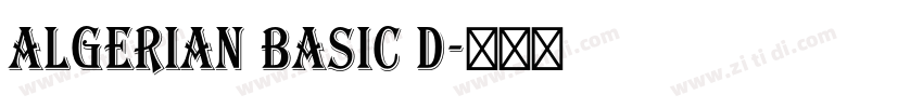 ALGERIAN BASIC D字体转换